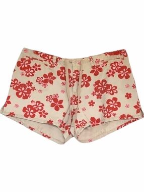 Tilt Hawaiian Plumeria Print Shorts Festival Floral Beach Colorful